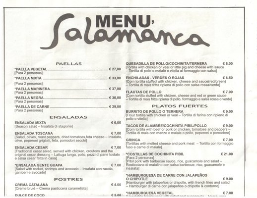 Menu photo 2 Salamanca Florence, FI