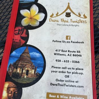 Dara Thai Twisters - Menu as of 10/2025 - Thai Near Me - Williams, Arizona Dara Thai Twisters - Menu as of 10/2025 - Thai Near Me - Williams, Arizona