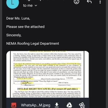 NEMA Roofing - With in hrs of review legal action. I wish they handled all of their business with this swift action. - Roofing Near Me - San Bernadino, California NEMA Roofing - With in hrs of review legal action. I wish they handled all of their business with this swift action. - Roofing Near Me - San Bernadino, California
