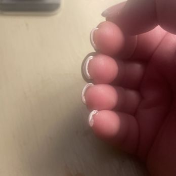 Bright Star Nails and Spa - Left over dried excess powder on pinky - Nail Salons Near Me - Murrieta, California Bright Star Nails and Spa - Left over dried excess powder on pinky - Nail Salons Near Me - Murrieta, California