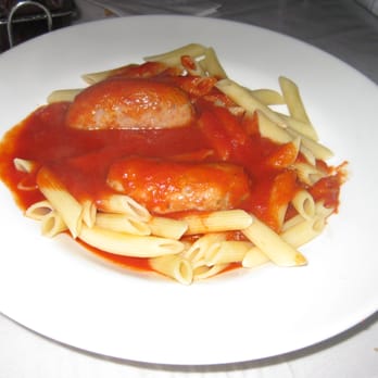Leo's Grandevous - sausage w/penne & tomato sauce - Italian Near Me - Hoboken, New Jersey Leo's Grandevous - sausage w/penne & tomato sauce - Italian Near Me - Hoboken, New Jersey