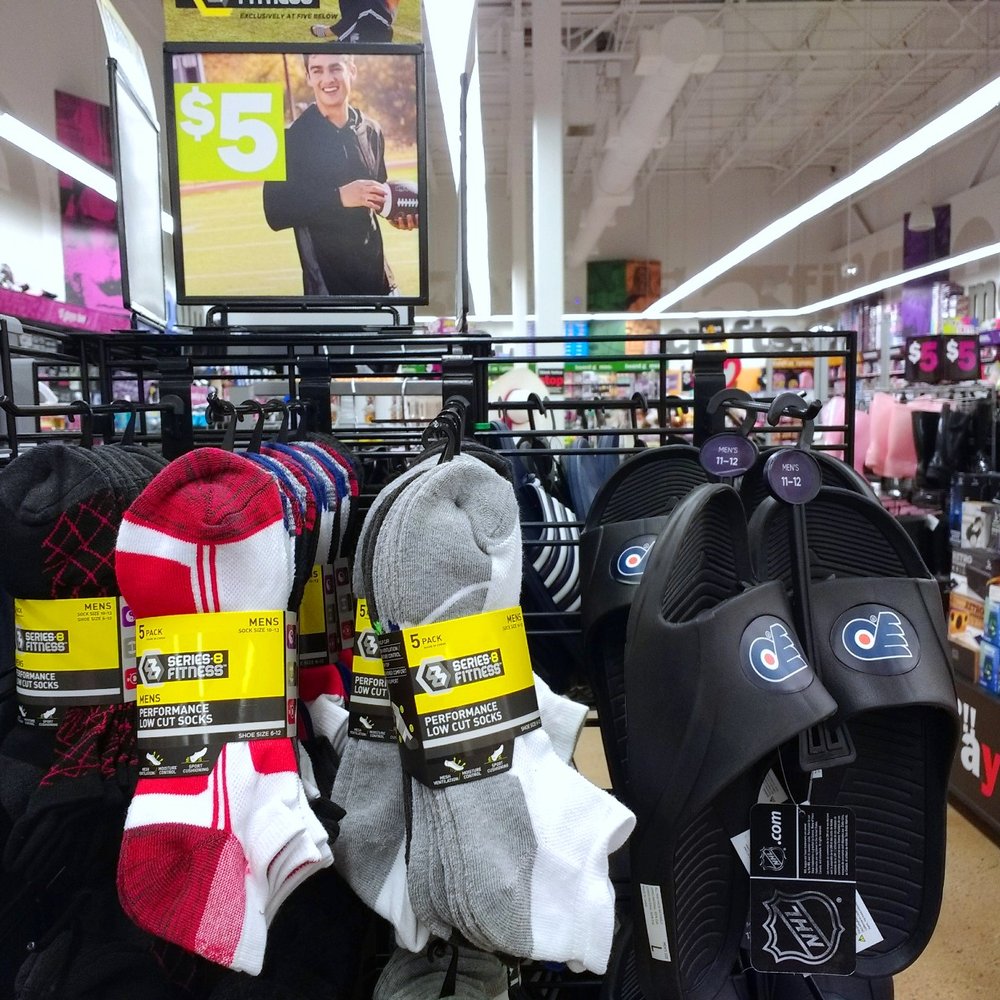 Five Below - Five Below, Wayne Gateway -- men's socks & sandals - Discount Store Near Me - Wayne, Pennsylvania