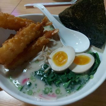 Ramen Zuru - Tonkotsu with shrimp tempura - Ramen Near Me - Artesia, California Ramen Zuru - Tonkotsu with shrimp tempura - Ramen Near Me - Artesia, California