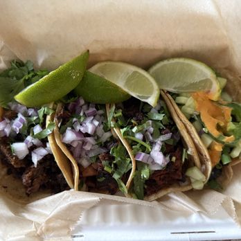 Chicana - Street tacos (carne asada, carnitas, al pastor, and Mexgogi). - Vegan Near Me - Fullerton, California Chicana - Street tacos (carne asada, carnitas, al pastor, and Mexgogi). - Vegan Near Me - Fullerton, California