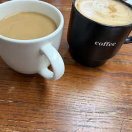 Almond latte and coffee Almond latte and coffee
