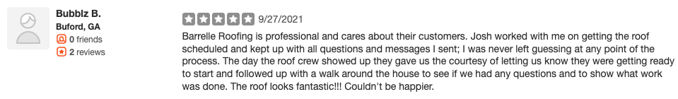 Slide of Barrelle Roofing