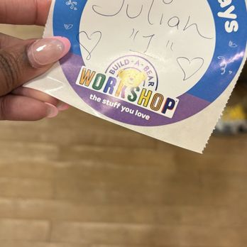 Build-A-Bear Workshop - My baby's birthday sticker - Toy Stores Near Me - Douglasville, Georgia