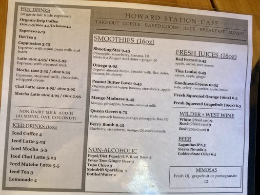 Menu photo 7 Howard Station Cafe Occidental, CA Menu photo 7 Howard Station Cafe Occidental, CA