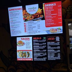 Fusion Tacos at Santa Fe Brewery - Regular menu... intrigued by the protein shake option