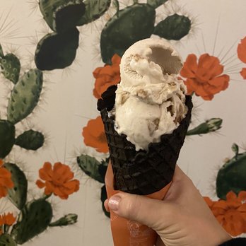 Frankie & Jo's - Ballard - Salted Sesame Snickerdoodle with the Frankincone - Ice Cream & Frozen Yogurt Near Me - Seattle, Washington Frankie & Jo's - Ballard - Salted Sesame Snickerdoodle with the Frankincone - Ice Cream & Frozen Yogurt Near Me - Seattle, Washington