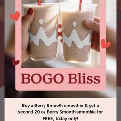 Smoothie King - BOGO berry smoothie today with app
