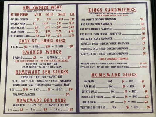 Menu photo 2 The Memphis King Bbq Schenectady, NY