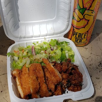 Joe's Grill Express - Sub rice for salad, chicken katsu and spicy garlic chicken - American Near Me - Honolulu, Hawaii