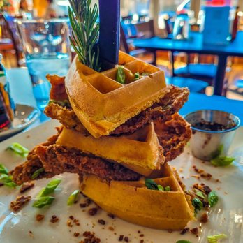 Savanna Restaurant - Tower The Tower Chicken & Bacon Waffles - Breakfast & Brunch Near Me - Chicago, Illinois