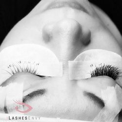 PMU Studio Brows & Lashes - Customized lashes in progress.