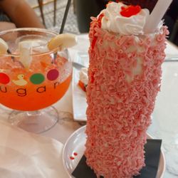 Sugar Factory - Strawberry lemonade, strawberry cheesecake milkshake!! So yummy!