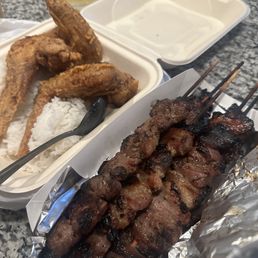 BOGO buy 4 get 1 free pork skewers BOGO buy 4 get 1 free pork skewers