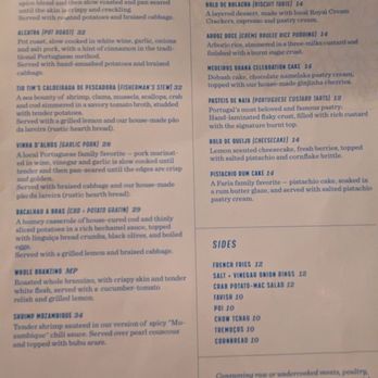 Faria - Menu 02/2026 - Portuguese Near Me - Kailua, Hawaii