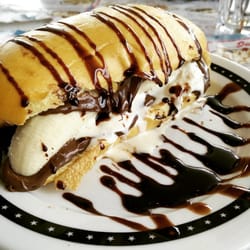 Memphis - Banana Burger, banane, nutella, glace vanille !