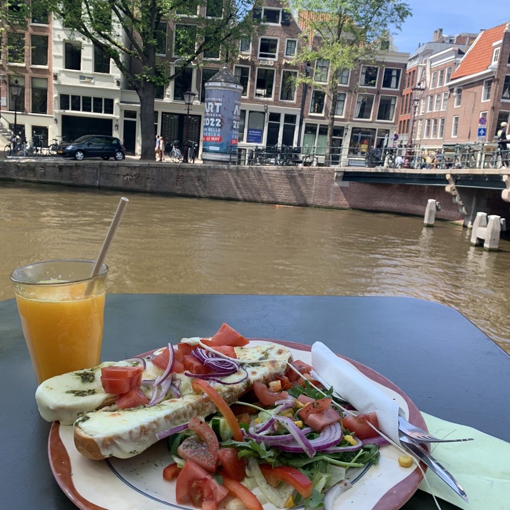 Broodje Bert - This is the tomato, mozzarella, pesto sandwich with an orange juice. - Breakfast & Brunch Near Me - Amsterdam, New Hampshire Broodje Bert - This is the tomato, mozzarella, pesto sandwich with an orange juice. - Breakfast & Brunch Near Me - Amsterdam, New Hampshire
