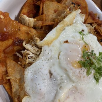 Heirloom Kitchen - Chilaquiles with chicken. So good! - Burgers Near Me - Stockton, California