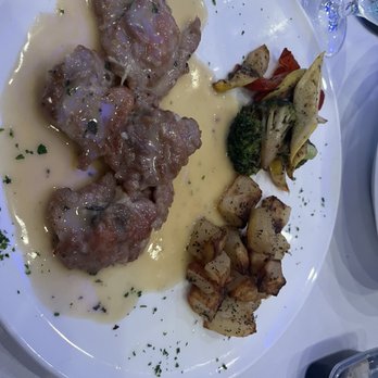 Semifreddo Italian Cuisine - Vitello Marsala with roasted potatoes (best potatoes ever) instead of polenta - Italian Near Me - Manassas, Virginia