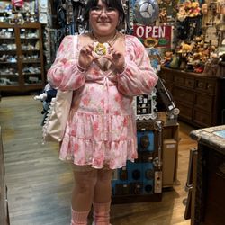 Muff's Hardware - Angel collector! A customer purchased a cute angel. Such an adorable shopping outfit I had to share!