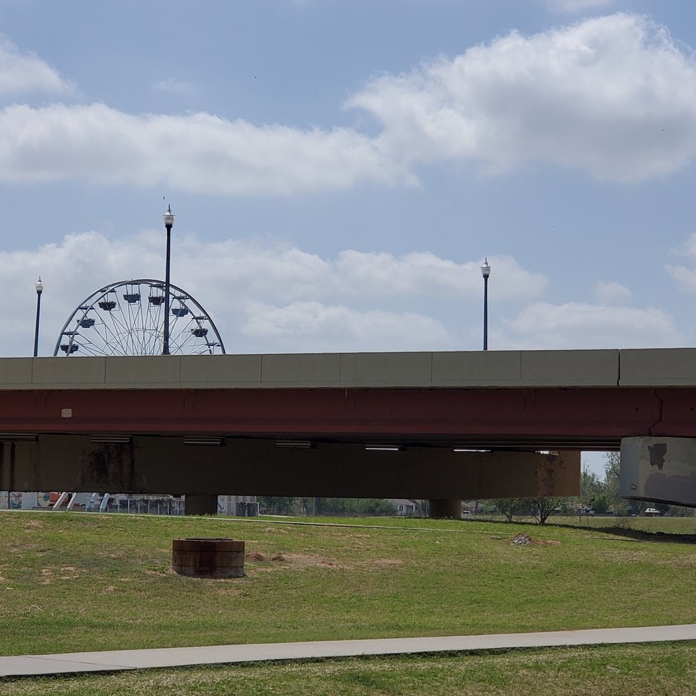 Wheeler Park - Overpass, path, and Ferris wheel from the park's parking lot - Parks Near Me - Oklahoma City, Oklahoma Wheeler Park - Overpass, path, and Ferris wheel from the park's parking lot - Parks Near Me - Oklahoma City, Oklahoma