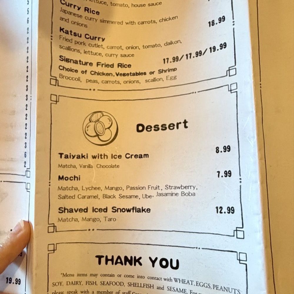 Fujiya Ramen - Menu of donburi and desserts in March 2026 - Ramen Near Me - Pittsburgh, Pennsylvania