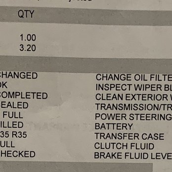 Jiffy Lube - The service checklist which I took on faith was completed as stated. - Oil Change Stations Near Me - Henderson, Nevada Jiffy Lube - The service checklist which I took on faith was completed as stated. - Oil Change Stations Near Me - Henderson, Nevada