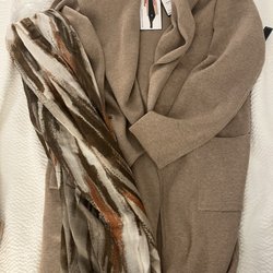 Marshalls - Cardigan duster with complimenting infinity scarf
