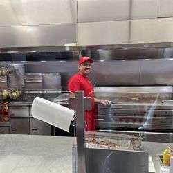 Five Guys - Wellington the cgeff, who made my food and let me take his picture.