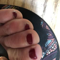 Best Nails - This is the day I got pedicure.  This is the after pic.  Terrible work