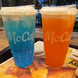 McDonald's - Trying out the new dirty sodas with the hubbs.