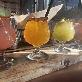 Sol Agave - Margarita flight - watermelon, mango, cucumber, and tamarind. Yummy! - New Mexican Cuisine Near Me - Santa Monica, California Sol Agave - Margarita flight - watermelon, mango, cucumber, and tamarind. Yummy! - New Mexican Cuisine Near Me - Santa Monica, California
