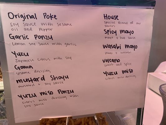 Menu photo 4 8oz Poke Los Angeles, CA