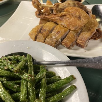 Hu's House - Crispy Duck (half) and Sauteed String Bean - Shanghainese Near Me - Albany, New York Hu's House - Crispy Duck (half) and Sauteed String Bean - Shanghainese Near Me - Albany, New York