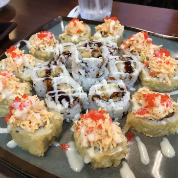 Sushi Koi - Chef special (part of Ocean Garden) and tempura Roll - Japanese Near Me - Houston, Texas