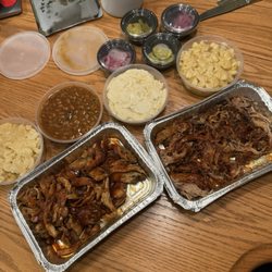 Mostly Smoked - Whole spread of food