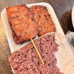 Vinai Wholesale - Laos style pork skewers with sticky rice. Just like what I loved growing up.