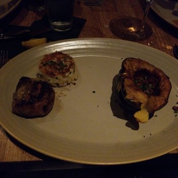 Pacific Table - Petite filet with crab cake and acron squash, oh my! - Sushi Bars Near Me - Fort Worth, Texas Pacific Table - Petite filet with crab cake and acron squash, oh my! - Sushi Bars Near Me - Fort Worth, Texas