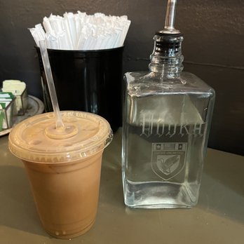 Izzy's Coffee Den - Simple syrup in vodka bottle (so awesome) - Coffee & Tea Near Me - Asheville, North Carolina Izzy's Coffee Den - Simple syrup in vodka bottle (so awesome) - Coffee & Tea Near Me - Asheville, North Carolina