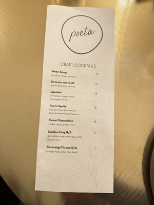 Menu photo 5 Poeta Austin, TX