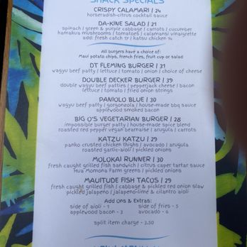 Burger Shack - Menu - Burgers Near Me - Kapalua, Hawaii Burger Shack - Menu - Burgers Near Me - Kapalua, Hawaii