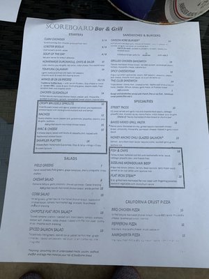 Menu photo 3 Scoreboard Lounge Carson, CA