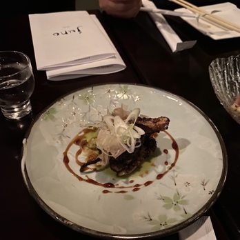 Juno - Grilled Octopus. It was sad to try to taste even a bite of it among 4 people. Very salty and just burnt. - Sushi Bars Near Me - Chicago, Illinois