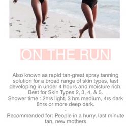Tan on the Run - Rapid tan formula shower in 2 -4 hours for custom colour