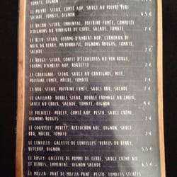 Le Tacot - Menu