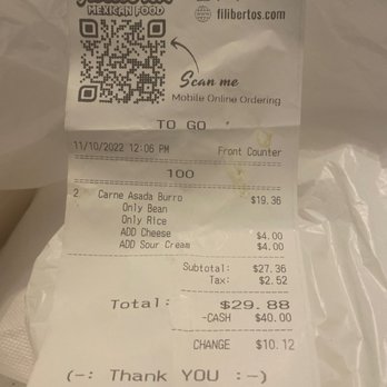 Filiberto's - $30!! For dry trashy burritos - Mexican Near Me - Tucson, Arizona Filiberto's - $30!! For dry trashy burritos - Mexican Near Me - Tucson, Arizona