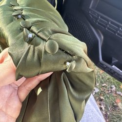 David's Bridal - Buttons not even on the seam!